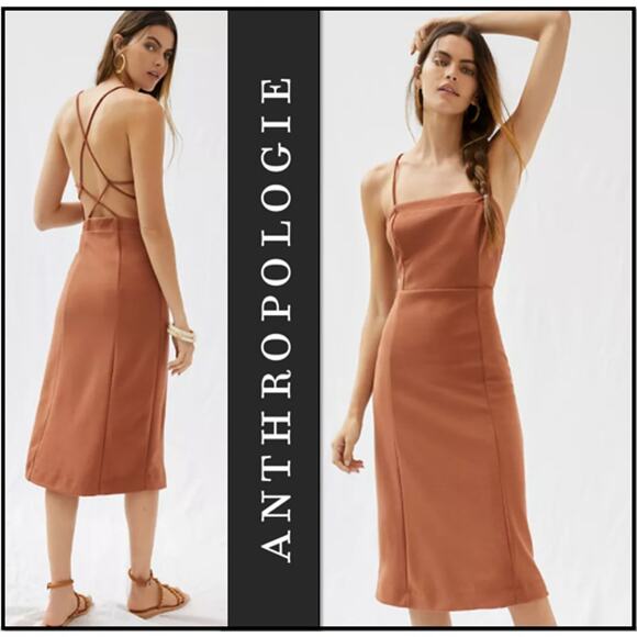Anthropologie Slim Strappy Midi Dress - Picture 1 of 5